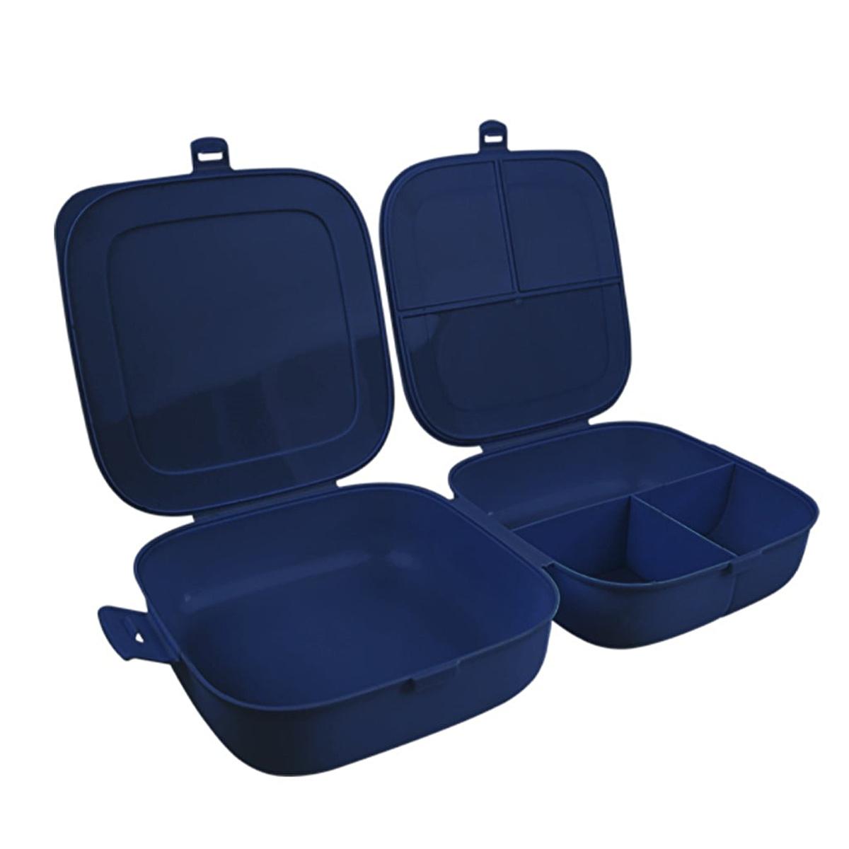 Decobella Double-Lid Food Container - Portable, Compartmentalized Lunch Box for Kids and Adults by Beauty Care Bag