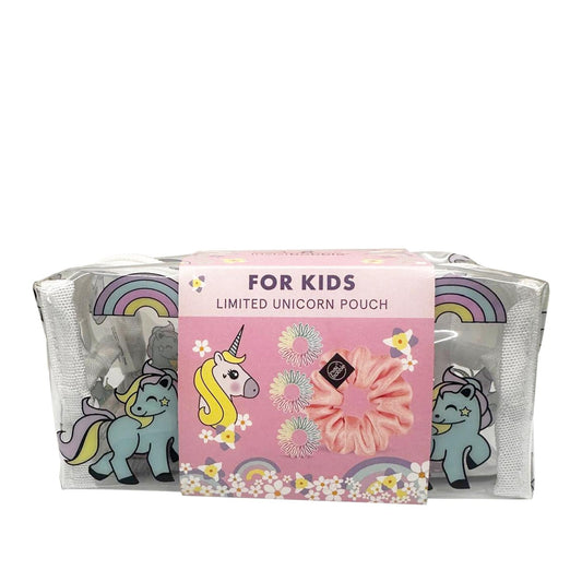 Invisibobble Kids Unicorn Pouch Hair Accessories Set for Children - Colorful Hair Ties & Clips by Beauty Care Bag