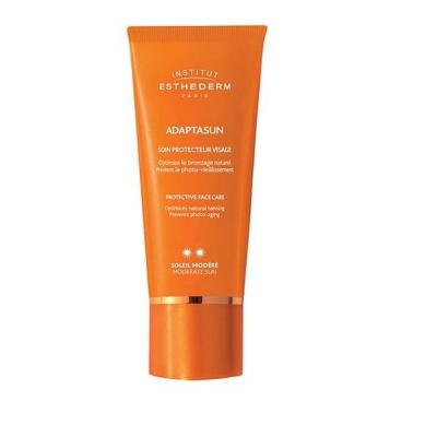 Institut Esthederm Adaptasun Face Cream Moderate Sun 50ml - Anti-Aging Sunscreen for Sensitive Skin by Beauty Care Bag