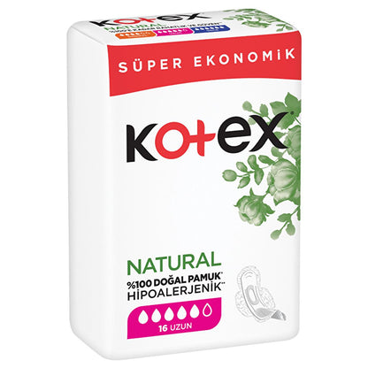 Kotex Natural Ultra Quadro Sanitary Pads - Hypoallergenic, Chemical-Free, Eco-Friendly Menstrual Protection by Beauty Care Bag