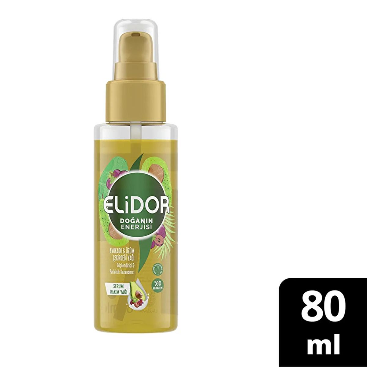 Elidor Avocado & Grape Seed Oil Hair Serum: Shine & Strength - Paraben Free, Lightweight Natural Hair Oil by Beauty Care Bag