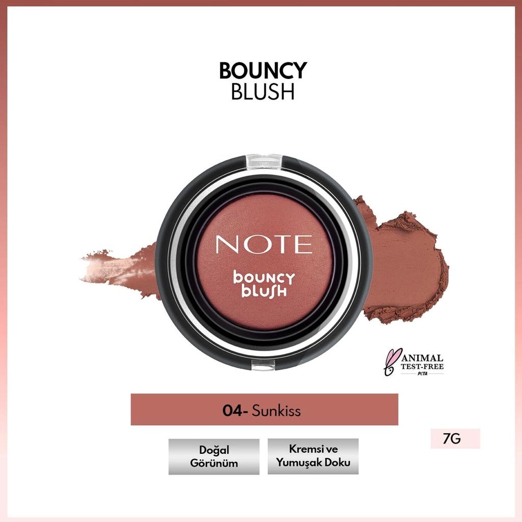 Note Cosmetics Bouncy Blush 04 Sunkiss 5.5g by Beauty Care Bag