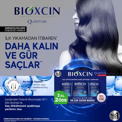 Bioxcin Quantum Shampoo for Dry-Normal Hair - Nourishing, Moisturizing, Argan Oil & Keratin Enriched by Beauty Care Bag