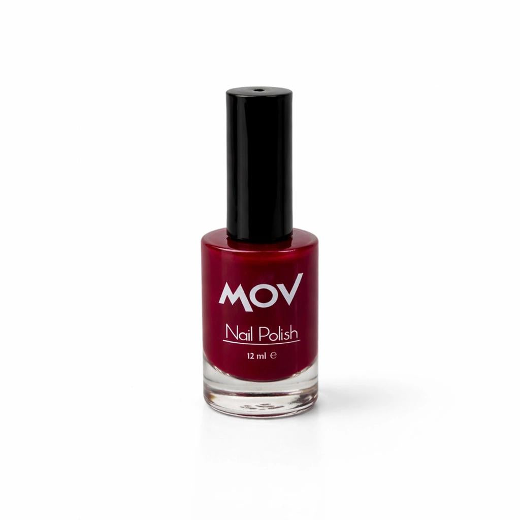 Mov Nail Polish No 07 Bordo Glossy Burgundy Shade by Beauty Care Bag