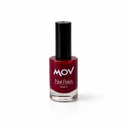 Mov Nail Polish No 07 Bordo Glossy Burgundy Shade by Beauty Care Bag