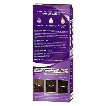 Palette Hair Dye - Intense Chocolate Brown Color with Keratin Care by Beauty Care Bag