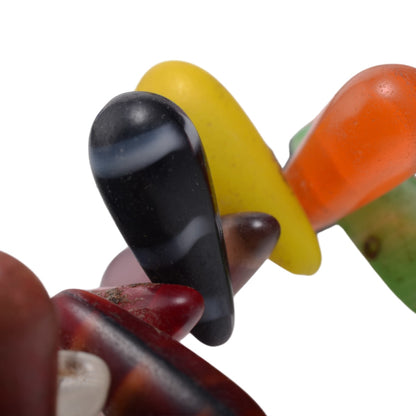 African Mali Wedding Glass Bead Strand - Multicolor Drop Beads 41 Inches by Continental Bead Suppliers
