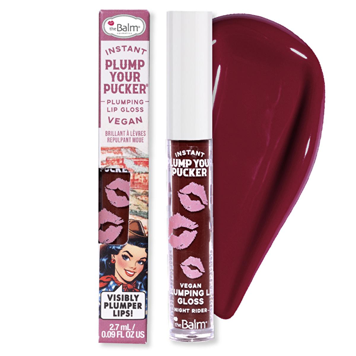 theBalm Instant Plump Your Pucker Lip Plumper Gloss: Get Fuller, Hydrated Lips Without the Sting. Volumizing, Non-Sticky, Cruelty-Free Makeup by Beauty Care Bag