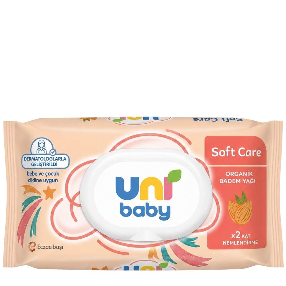 Uni Baby Soft Care Almond Oil Baby Wipes 90 Count by Beauty Care Bag