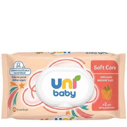 Uni Baby Soft Care Almond Oil Baby Wipes 90 Count by Beauty Care Bag