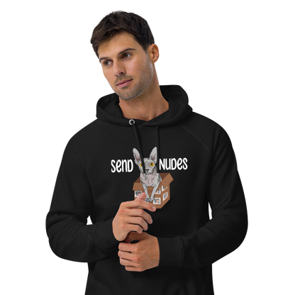 "SEND NUDES" UNISEX ECO HOODIE by ReNewedPet