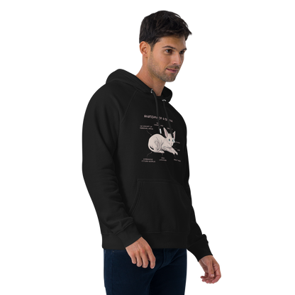 "ANATOMY OF A SPHYNX" UNISEX ECO HOODIE by ReNewedPet