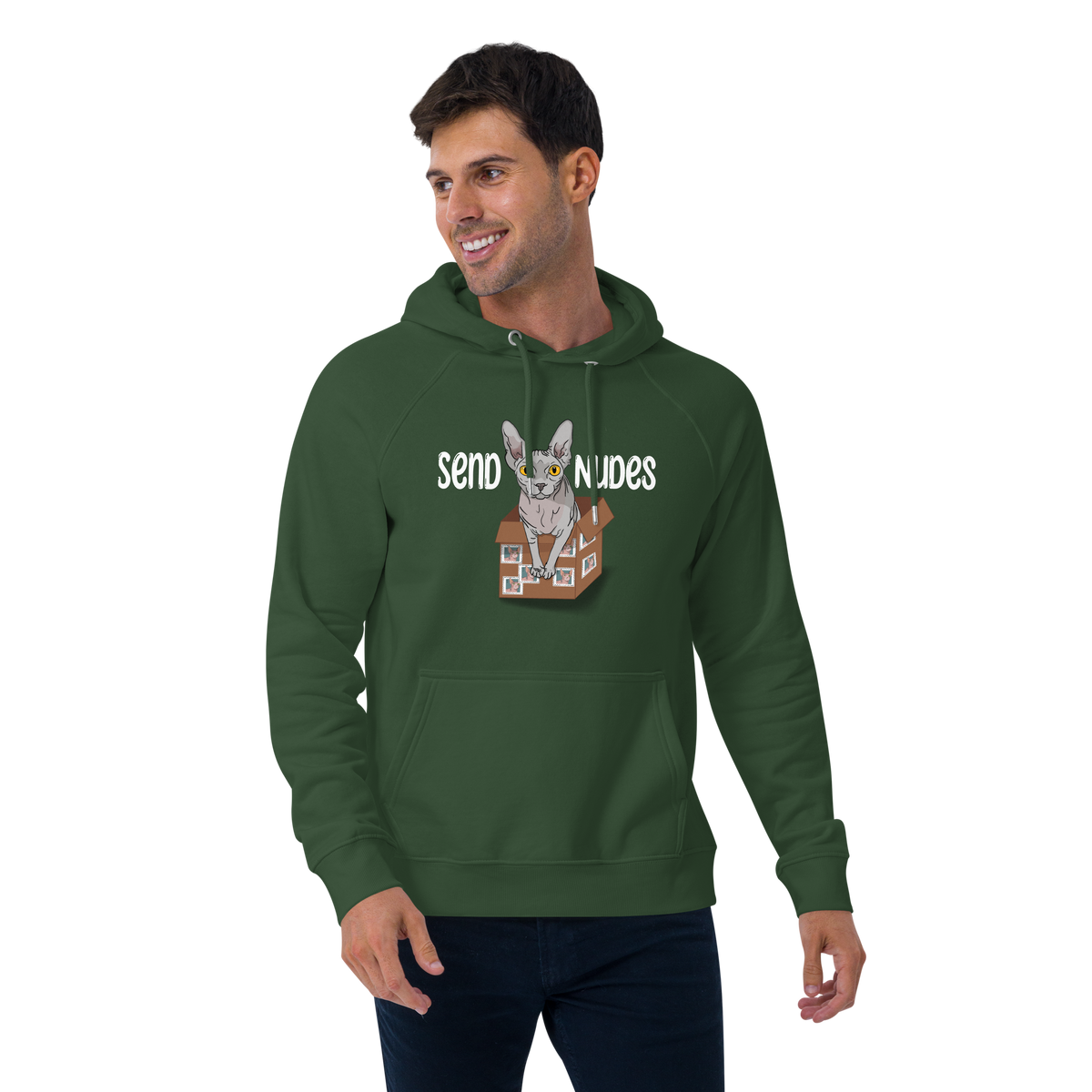 "SEND NUDES" UNISEX ECO HOODIE by ReNewedPet