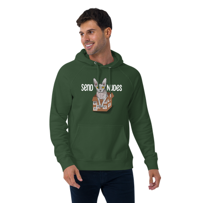 "SEND NUDES" UNISEX ECO HOODIE by ReNewedPet