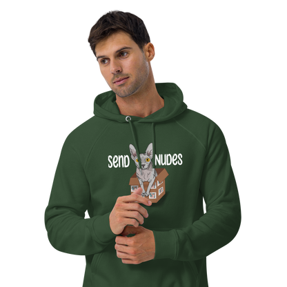 "SEND NUDES" UNISEX ECO HOODIE by ReNewedPet