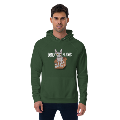 "SEND NUDES" UNISEX ECO HOODIE by ReNewedPet