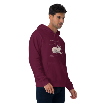 "ANATOMY OF A SPHYNX" UNISEX ECO HOODIE by ReNewedPet
