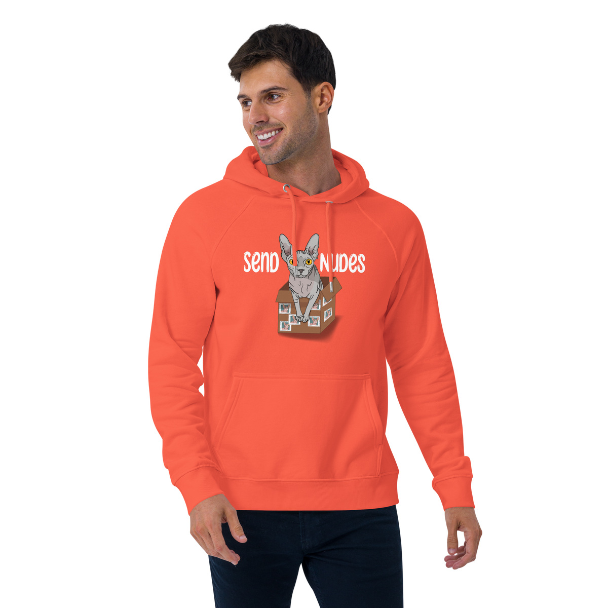 "SEND NUDES" UNISEX ECO HOODIE by ReNewedPet