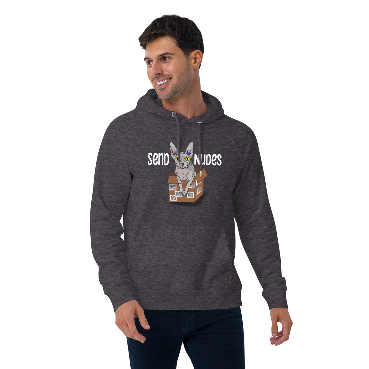 "SEND NUDES" UNISEX ECO HOODIE by ReNewedPet
