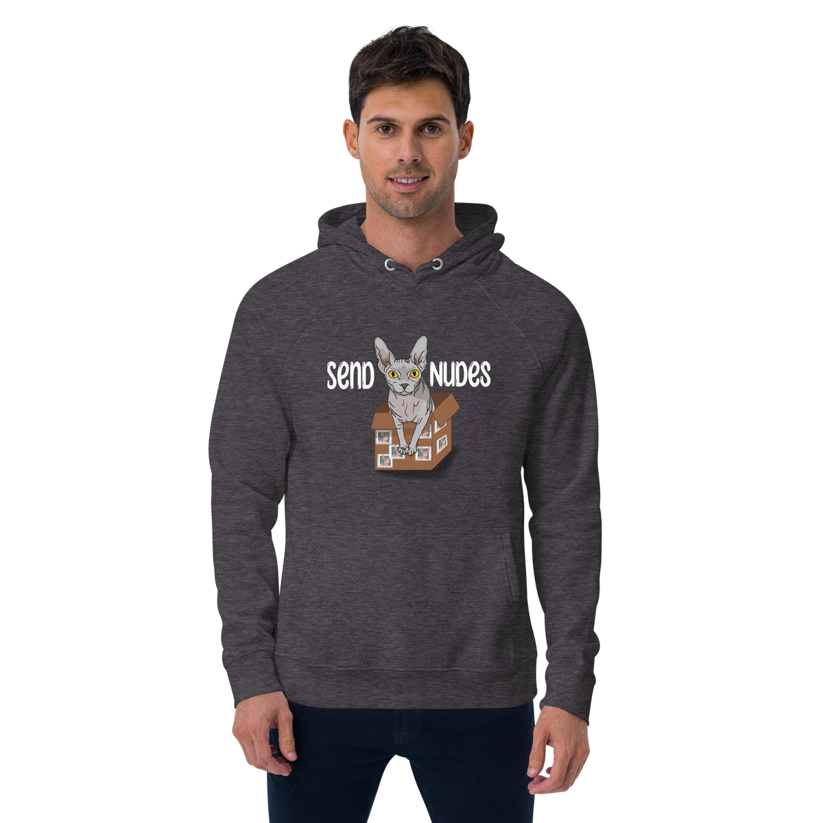 "SEND NUDES" UNISEX ECO HOODIE by ReNewedPet