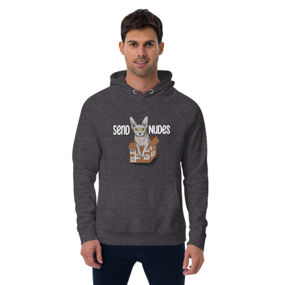 "SEND NUDES" UNISEX ECO HOODIE by ReNewedPet