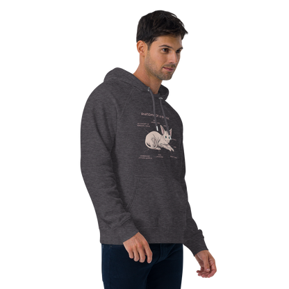"ANATOMY OF A SPHYNX" UNISEX ECO HOODIE by ReNewedPet