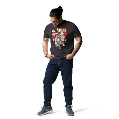 "MY SECRET TO HAPPINESS" UNISEX ECO TEE by ReNewedPet