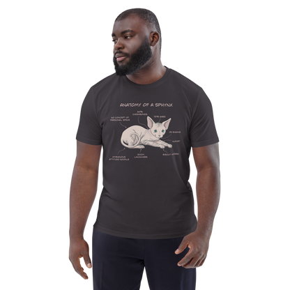 "ANATOMY OF A SPHYNX" UNISEX ORGANIC TEE by ReNewedPet