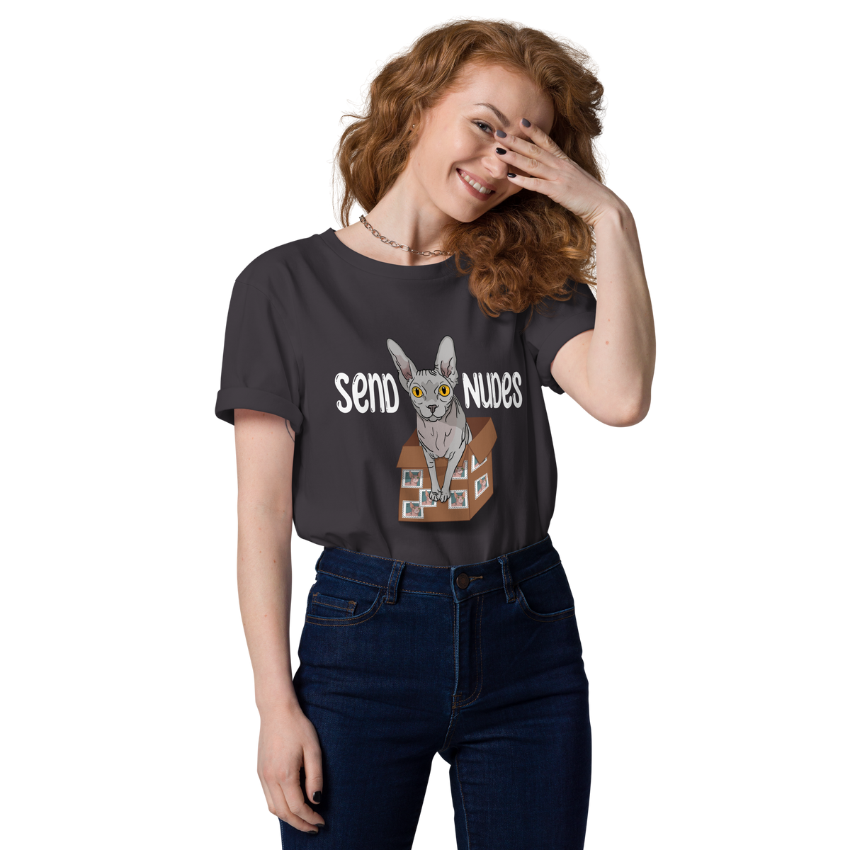 "SEND NUDES" UNISEX ECO TEE by ReNewedPet