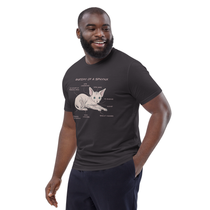 "ANATOMY OF A SPHYNX" UNISEX ORGANIC TEE by ReNewedPet