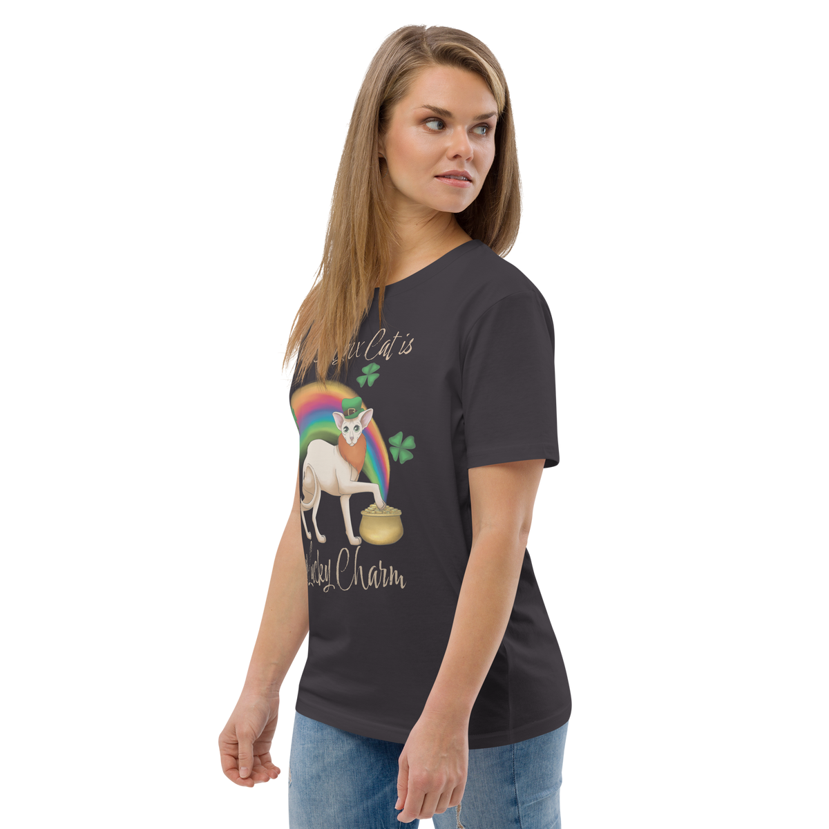 "MY SPHYNX CAT IS MY LUCKY CHARM" - UNISEX TEE by ReNewedPet