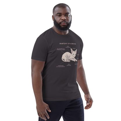 "ANATOMY OF A SPHYNX" UNISEX ORGANIC TEE by ReNewedPet