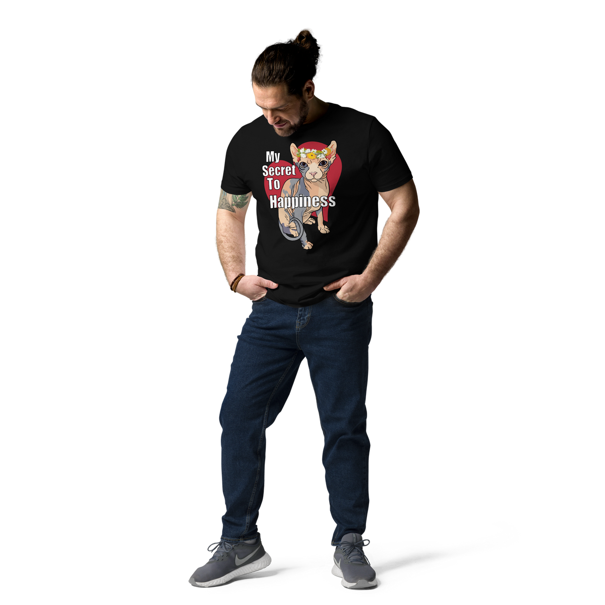 "MY SECRET TO HAPPINESS" UNISEX ECO TEE by ReNewedPet