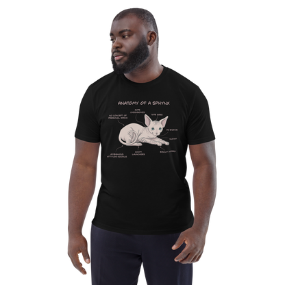 "ANATOMY OF A SPHYNX" UNISEX ORGANIC TEE by ReNewedPet