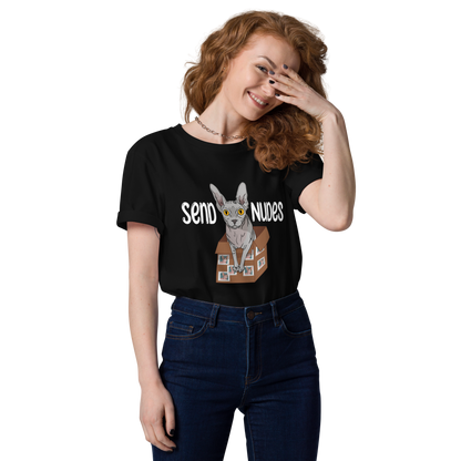 "SEND NUDES" UNISEX ECO TEE by ReNewedPet