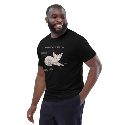 "ANATOMY OF A SPHYNX" UNISEX ORGANIC TEE by ReNewedPet