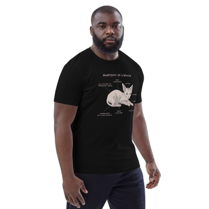 "ANATOMY OF A SPHYNX" UNISEX ORGANIC TEE by ReNewedPet