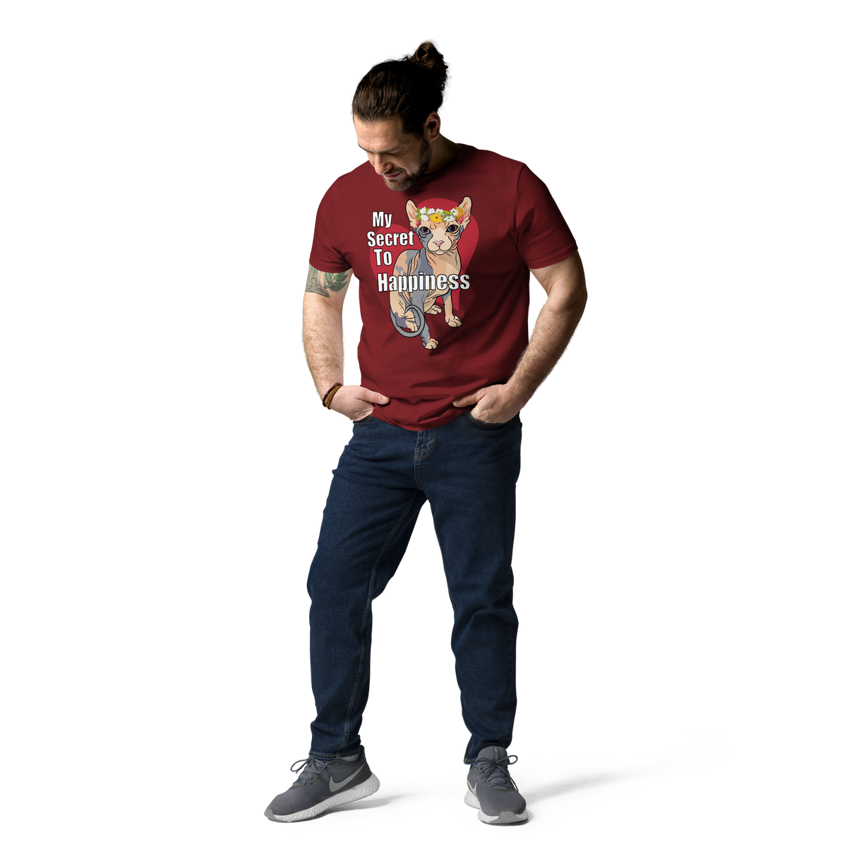 "MY SECRET TO HAPPINESS" UNISEX ECO TEE by ReNewedPet