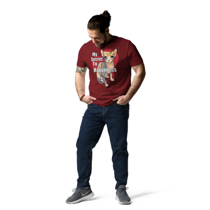 "MY SECRET TO HAPPINESS" UNISEX ECO TEE by ReNewedPet