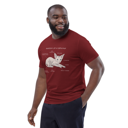 "ANATOMY OF A SPHYNX" UNISEX ORGANIC TEE by ReNewedPet