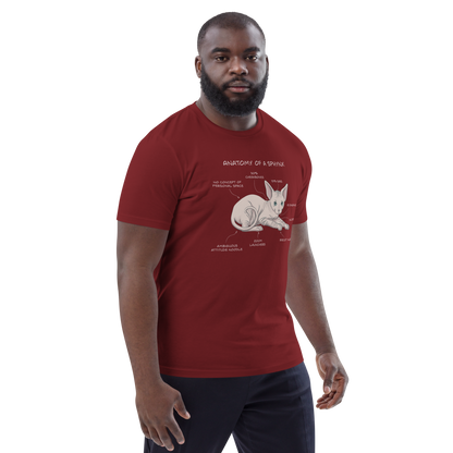 "ANATOMY OF A SPHYNX" UNISEX ORGANIC TEE by ReNewedPet