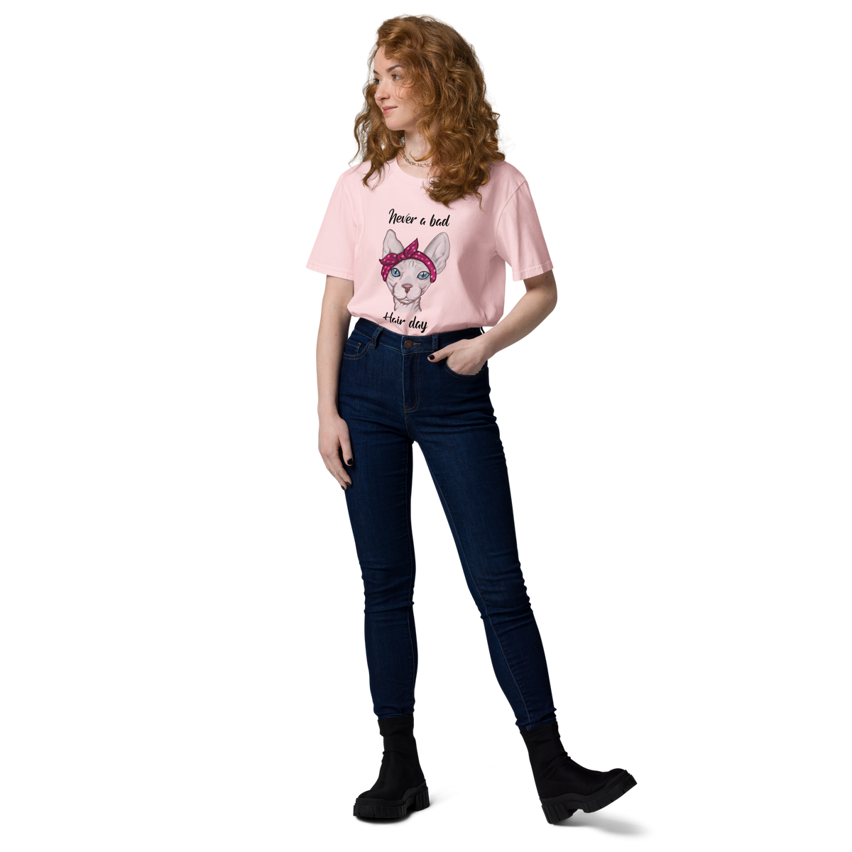 "NEVER A BAD HAIR DAY" UNISEX ECO TEE by ReNewedPet