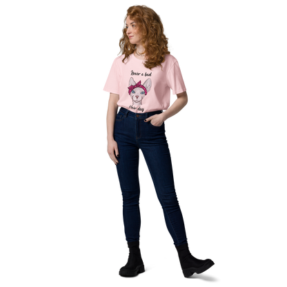 "NEVER A BAD HAIR DAY" UNISEX ECO TEE by ReNewedPet