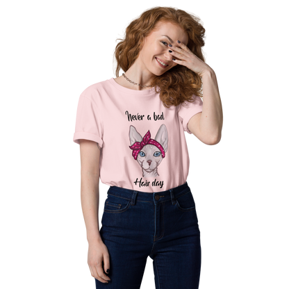 "NEVER A BAD HAIR DAY" UNISEX ECO TEE by ReNewedPet