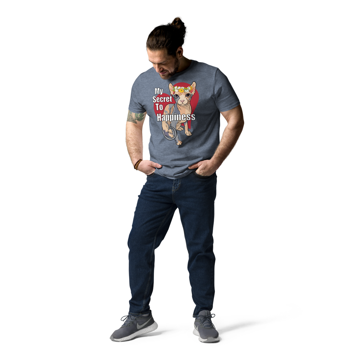 "MY SECRET TO HAPPINESS" UNISEX ECO TEE by ReNewedPet