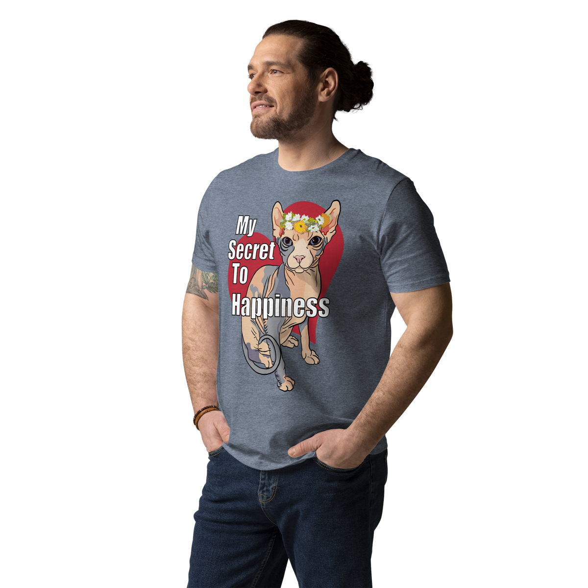 "MY SECRET TO HAPPINESS" UNISEX ECO TEE by ReNewedPet