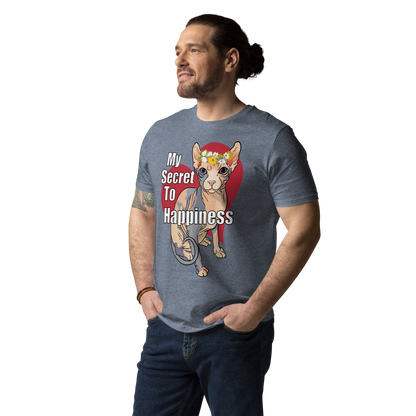 "MY SECRET TO HAPPINESS" UNISEX ECO TEE by ReNewedPet