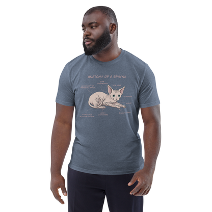 "ANATOMY OF A SPHYNX" UNISEX ORGANIC TEE by ReNewedPet