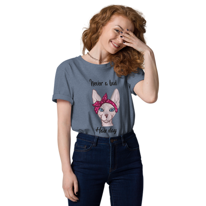 "NEVER A BAD HAIR DAY" UNISEX ECO TEE by ReNewedPet