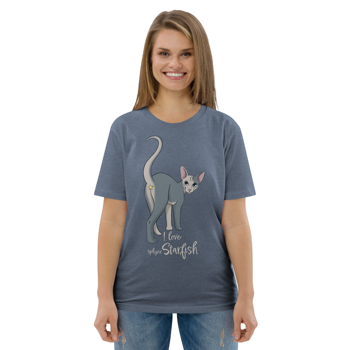 "I LOVE SPHYNX STARFISH" UNISEX ECO TEE by ReNewedPet